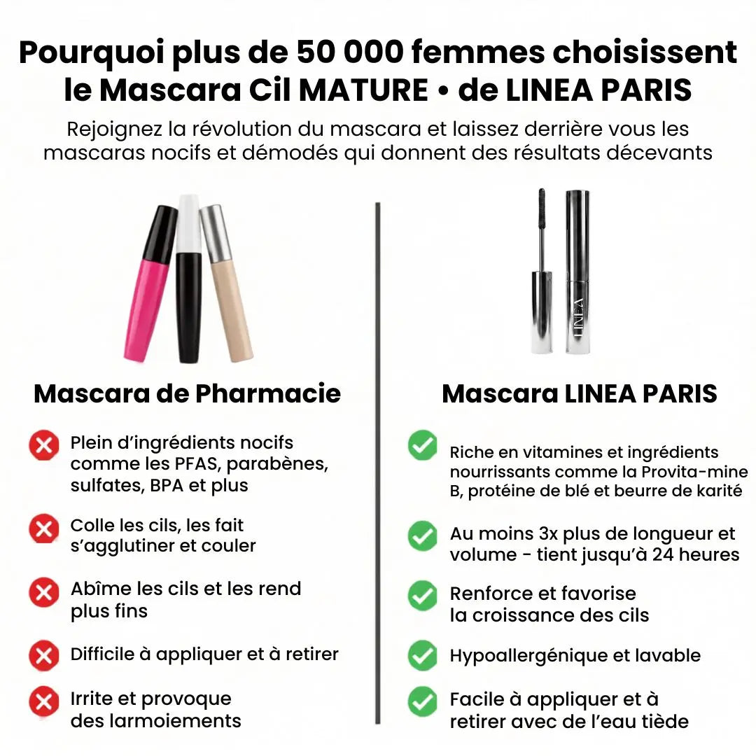 e mascara spécialement conçu pour les cils matures - LINEA PARIS
